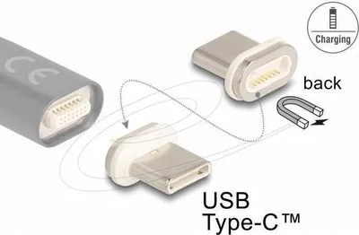Produktbild von Delock - Ladeadapter - USB 2.0 Type C männlich zu magnetisch weiblich