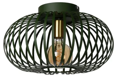 Produktbild von Deckenleuchte Metall Ø 39.5 cm rund Grün E27 Modern Käfig Schirm Deckenlampe