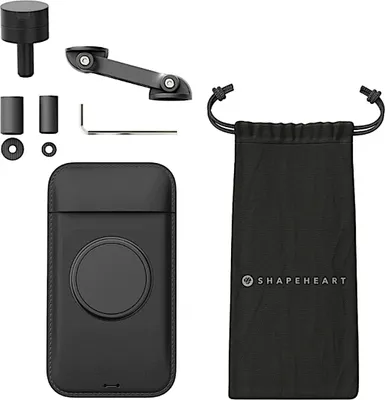 Produktbild von Shapeheart Motorcycle Bundle Boost Magnetische Smartphone-Halterung für Motorrad-Vorbaulenker, schwarz, M