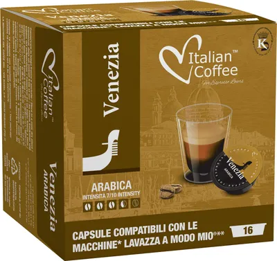 Obrázek produktu pro Kapsle Venezia 100% Arabica pro kávovar Lavazza a Modo Mio – 16 kusů