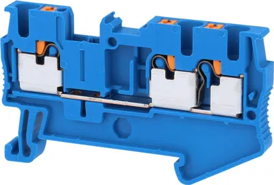 Imagen del producto de Phoenix Contact, terminal de conexión pasante PT 2,5-TWIN BU, con conexión push-in, tensión nominal 800V - 1 unidad