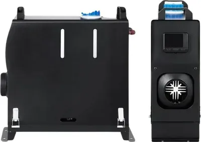 Image de Chauffage à air diesel, panneau deLCD, télécommande, 8 kW, écran LCD noir