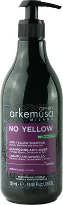 Obrázek produktu pro Arkemusa | Šampon No Yellow - 500 ml - proti žlutému odstínu - pro blond a šedivé vlasy - vyživuje a regeneruje