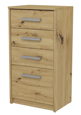 Produktbild von CDF Moderne Kommode Otis 4S | Farbe: Eiche Artisan | Schrank für Dokumente, Kleinigkeiten