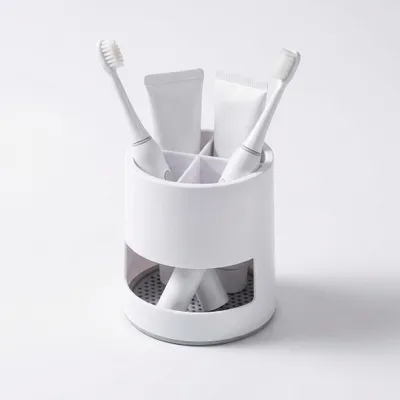 Obrázok produktu pre Omgoods – Držiak na zubné kefky z plastu s 4 priehradkami
