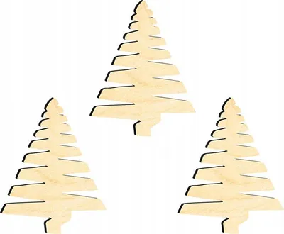 Image de Décorations de Noël en bois, modèle Z25, lot de 3 pièces.