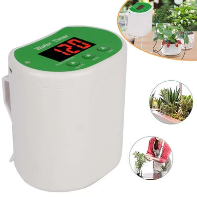 Produktbild von Automatisches Bewässerungssystem für Pflanzen, Bewässerungstimer, Einstellbare Bewässerung Intervalle für Zimmerpflanzen, Garten und Urlaub