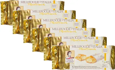 Produktbild von 6x Matilde Vicenzi millefoglie Mini snack crema vaniglia Vanillecreme 125g kekse
