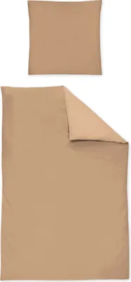 Produktbild von LOESCHEN Irisette Mako-Satin UNI Bettwäsche-Garnitur Paris-8000 Größe 155x200+80x80 cm Farbe sienna-50