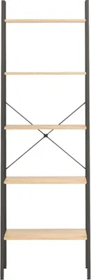 Produktbild von vidaXL Standregal 5 Böden Hellbraun und Schwarz 56x35x174 cm -  Bücherregale & Bücherschränke