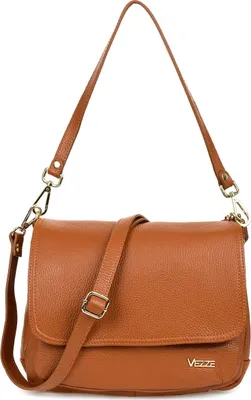 Produktbild von Vezze Palmare Tasche - aus hochwertigem italienischem Glattleder - perfekte Organisation mit 5 Taschen - abnehmbarem Riemen -  Bronze-Kupfer