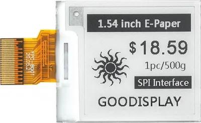 Produktbild von GoodDisplay 1,54-Zoll E-Paper Display mit Touchscreen und Frontbeleuchtung 200 x 200 GDEY0154D67-FT01