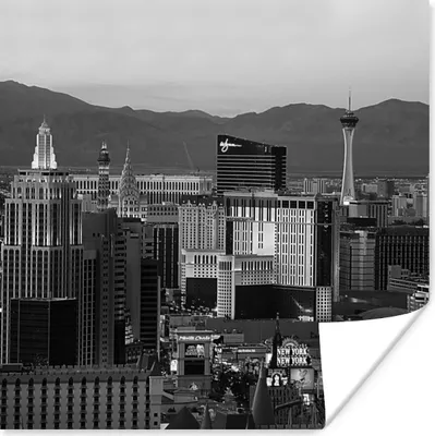 Produktbild von MuchoWow® Poster Die Skyline von Las Vegas bei Sonnenuntergang 75x75 cm - Wand Dekoration