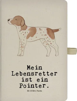 Produktbild von Mr. & Mrs. Panda Kladde Pointer Lebensretter - Transparent - Geschenk, notizbuch a4, Journal, English, Adressbuch, Kariert