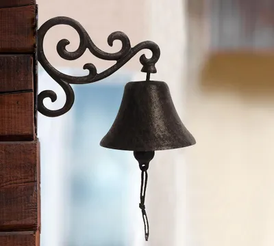 Zdjęcie produktu dla Dzwonek do drzwi żeliwny styl wiejski nostalgia styl antyczny brązowy