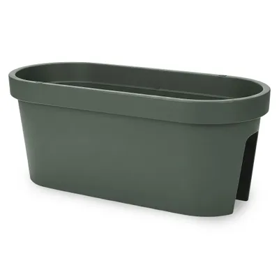 Obrázok produktu pre 3.11 Balkónový kvetináč OVAL – Farba: LESNÁ ZELENÁ – Rozmery: 60 x 28 cm