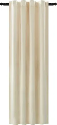 Produktbild von WOLTU Verdunklungsgardine mit Kräuselband 300 g/m² Schwere Samtige Verdunkelungsvorhang Beige 140x225 cm (1 Stück) VH6069hsd