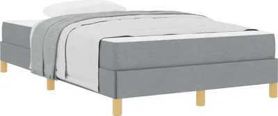 Obrázek produktu pro vidaXL Skříňová postel s matrací světle šedá 120 x 190 cm látka