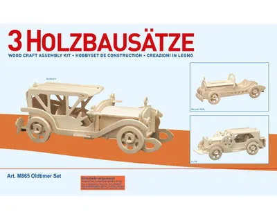 Obrázok produktu pre Pebaro drevená stavebnica klasická súprava áut, 865