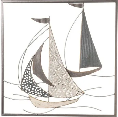Produktbild von Wandbild Segelschiff Maritim Wandobjekt Dekoopjekt Bild Metall 50x3cm H50cm Deko