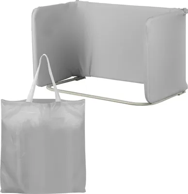Produktbild von ISOISL Klappbares Bettgitter 150 cm, Grau, höhenverstellbar 0-30 cm, für Matratzen 8-30 cm