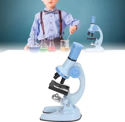 Zdjęcie produktu dla Mikroskop Zabawka edukacyjna Narzędzie laboratoryjne dla dzieci Niebieski