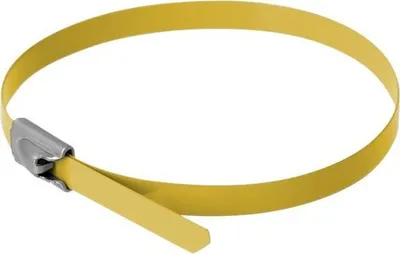 Immagine prodotto di DELOCK Edelstahlkabelbinder L 200 x B 4,6 mm gelb 10 Stück