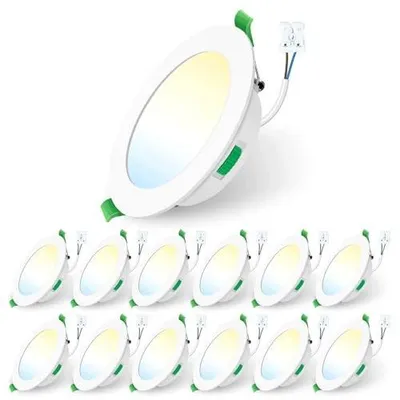Zdjęcie produktu dla Reflektory LED wpuszczane w sufit 7W zestaw 12 sztuk zimna ciepła biel