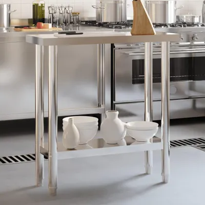 Obrázek produktu pro Kuchyňský pracovní stůl nerezová ocel 82.5 x 30 x 85 cm