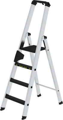 Produktbild von Stufen-Stehleiter 250 kg einseitig begehbar mit clip-step R13 4 Stufen