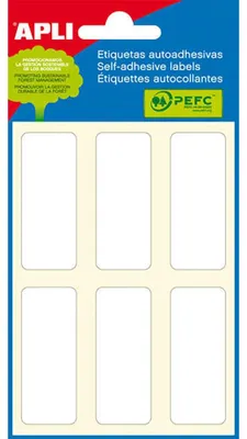 Zdjęcie produktu dla Etykiety samoprzylepne 20 x 50 mm - białe 36 szt