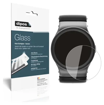 Produktbild von 2x Schutzfolie für 38 mm Durchmesser Uhr - Anti-Shock 9H Folie dipos Glass Kunststoffglas