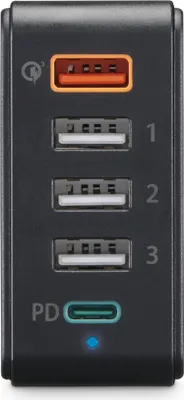 Produktbild von Hama Schnellladegerät Schnellladegerät, 1x USB-C, 4x USB-A, PD, 51 W, m