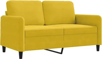 Produktbild von vidaXL 2-Sitzer-Sofa Gelb 120 cm Samt