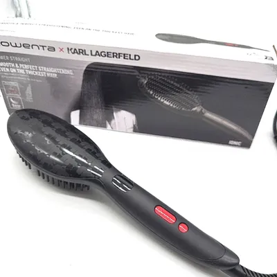 Image de Rowenta Brosse à lisser CF582L Karl Lagerfeld Types de cheveux Coiffage professionnel Brosse Power
