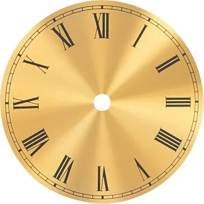 Produktbild von SELVA Zifferblatt für Regulateure, Gold, römische Ziffern, aus Aluminium, 175 mm