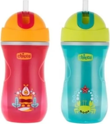 Obrázok produktu pre Chicco Športový pohár Detská fľaša Pohár so slamkou Učiaci sa pohár na pitie Trend