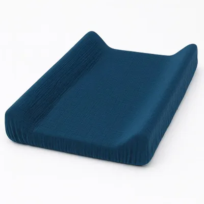 DOLCE SONNO Wickelauflagenbezug Musselin 50x70 cm – Atmungsaktiv, Sanft zur Babyhaut, 100% Baumwoll