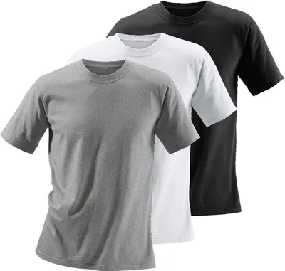 Produktbild von H.I.S. T-Shirt , Unterziehshirt grau-meliert, weiß, schwarz Größe 8
