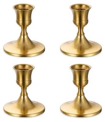 Produktbild von Romadedi Kerzenständer für Stabkerzen, 4er Set, Gold