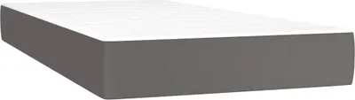 Produktbild von VidaXL 4016544, Einzel-/Vollformat, Federkernmatratze, Mittel/Hart, Grau, Weiß, Kinder, Baumwolle, Kunstleder, Polyester