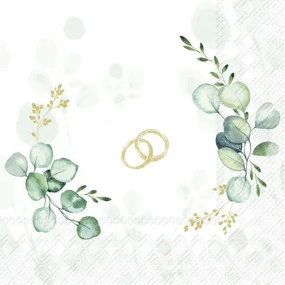 Produktbild von Serviette "Eucalyptus Wedding", 20 Stück