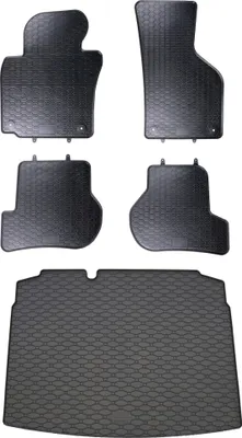 Produktbild von Gummi Fußmatten + Kofferraumwanne Set für VW Golf 5 + 6, Bj. 2003-10/2012
