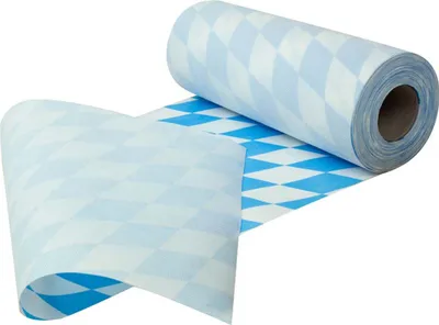 Produktbild von Sensalux Tischläufer Bayern-Stil 0.3m x 25m Blau/Weiß, wasserabweisend, reißfest, zuschneidbar