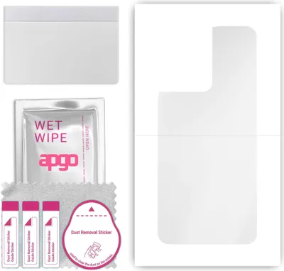 Produktbild von apgo Rückseite Schutzfolie, klar, kompatibel mit Oppo Reno8, Hinten Hydrogel-Displayschutzfolie mit Positionierhilfe, kratzfest, einfache Montage