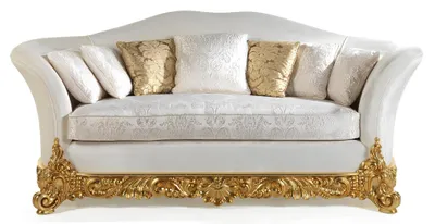 Produktbild von Weißes Sofa klassisches Dreisitzer Sofas Wohnzimmer Textil Couches 3 Sitze