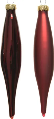 Produktbild von Christbaumschmuck Eiszapfen 15cm Glas 6er Set - Ochsenblut