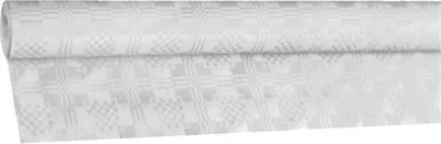 Produktbild von 1x Damasttischdecke Tischtuch aus Papier gerollt 1,20m x 10m weiß