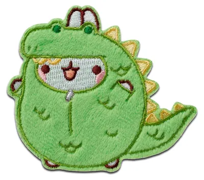 Produktbild von Mono-Quick Molang Dino - Aufnäher, Bügelbild, Aufbügler, Applikationen, Patches, Flicken, zum aufbügeln, Größe: 7,1 x 6,5 cm