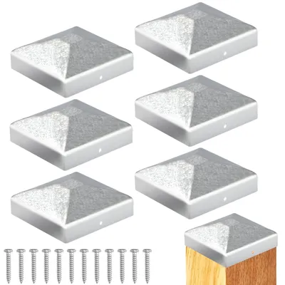 Produktbild von Set mit 6 verzinkten Torabdeckungen, 9 x 9 cm